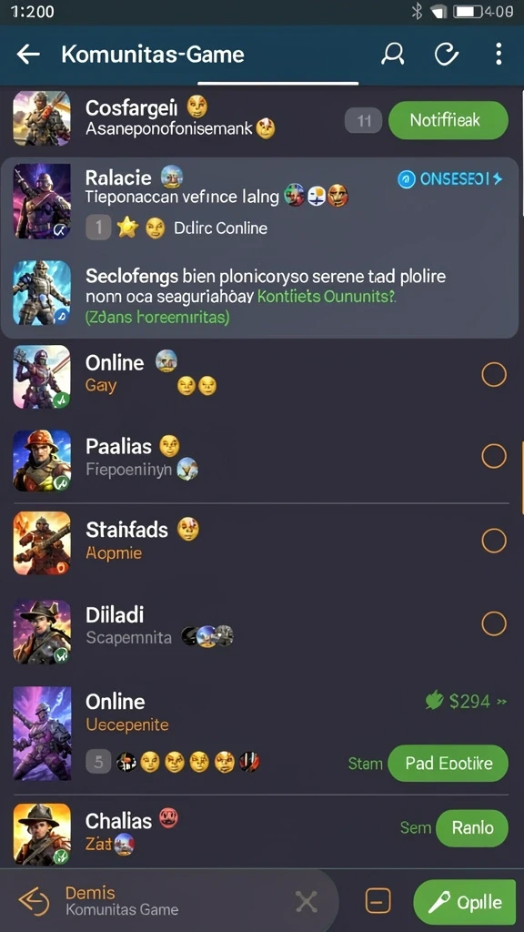 Pertarungan epik melawan monster boss.