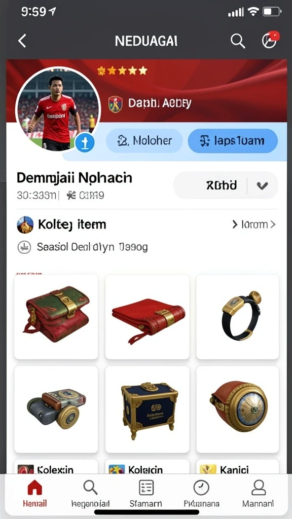Screenshot aplikasi DOMINOCLUB - tampilan antarmuka utama yang menarik.