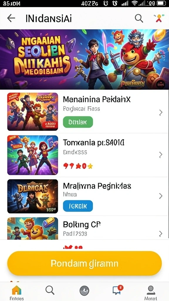 Grafis menawan dalam latar belakang permainan.