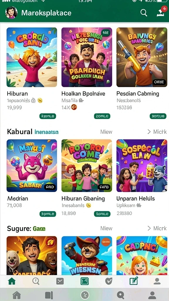 Screenshot menampilkan menu multiplayer yang interaktif.