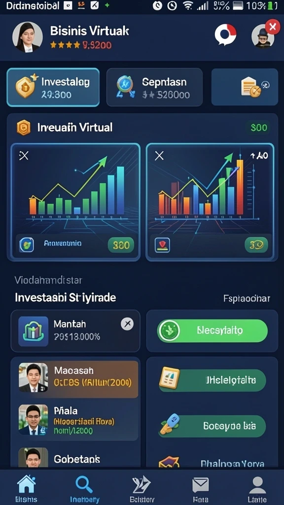 Interaksi sosial dengan pemain lain di dalam game.