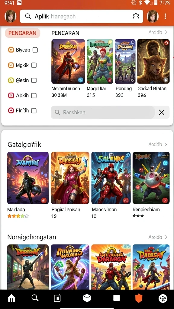 Beragam permainan menarik untuk dipilih.