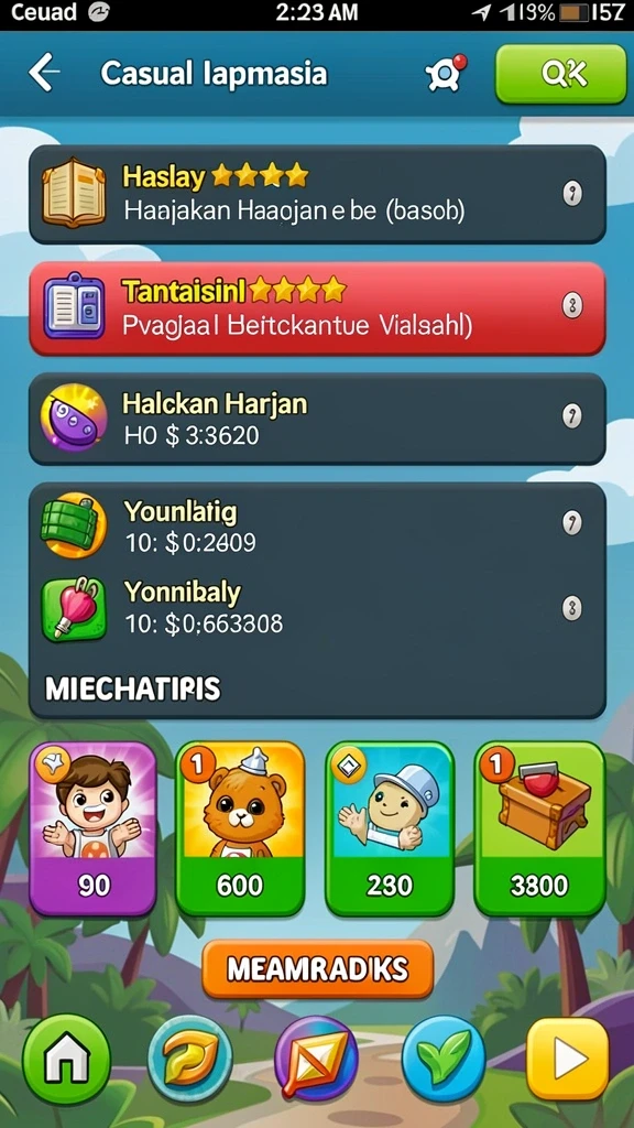 Level penuh tantangan dan rintangan yang seru.