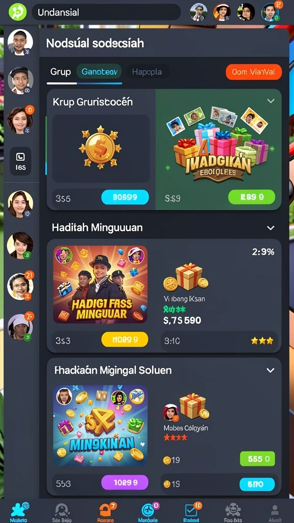 Karakter utama dalam aksi penuh semangat.