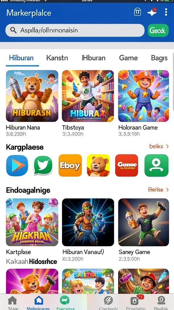 Tampilan utama LUCKYMINO yang menarik dan intuitif.