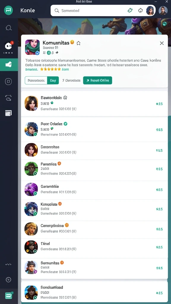 Tampilan home screen yang menarik dan mudah dinavigasi.