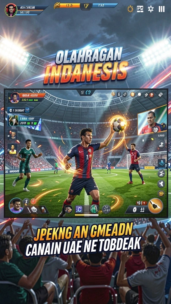 Visual lingkungan yang menakjubkan dan penuh warna.