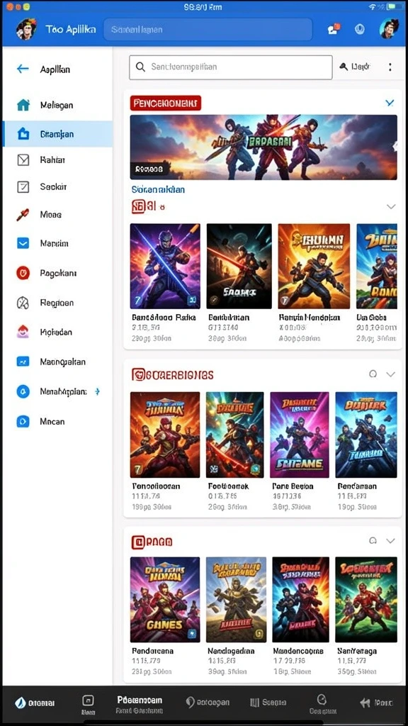 Tampilan awal aplikasi yang menarik dan modern.