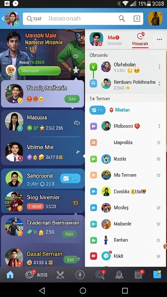 Misi harian yang menantang dan menarik.